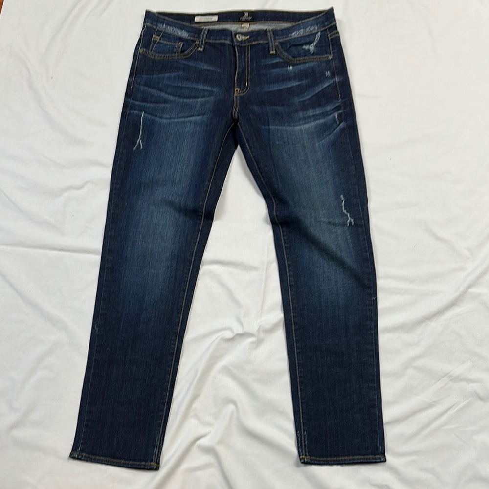 Just Black Blue Boyfriend Jeans with Distressed Details